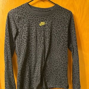 Nike Leopard Print Long Sleeve Shirt